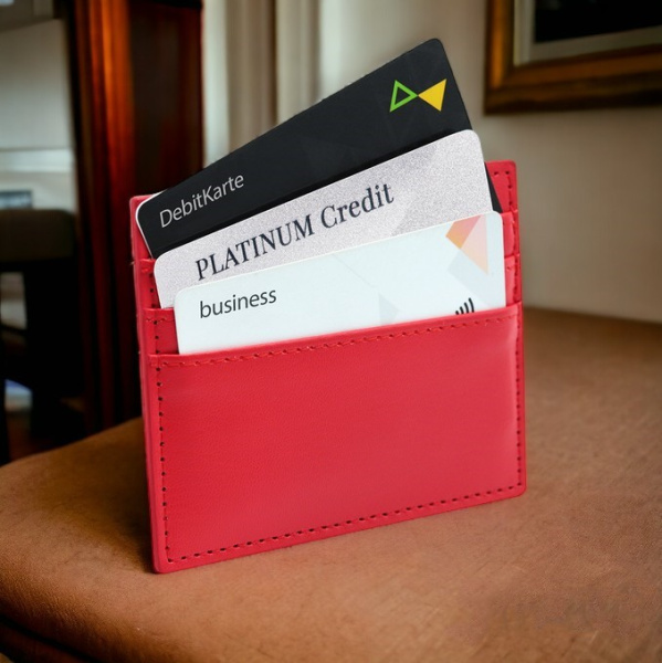 Держатель банковских карт и купюр Versal 10х8см. / Картхолдер - визитница из экокожи